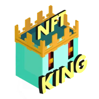 👑 NFT KING NFT, roi, art numérique, crypto, blockchain, couronne, objets de collection telegram sticker
