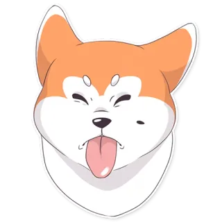😝 dog, animal, pet, cute, tongue, emoji telegram sticker
