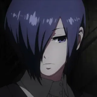 🍙 Touka Kirishima Tokyo Ghoul anime, manga, dark hair, ghoul, character, touka, tokyo ghoul telegram sticker