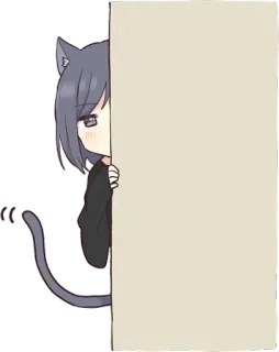 😶 Anime, Gadis kucing, Kawaii, Imut, Manga, Karakter telegram sticker