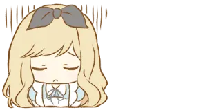 😞 Desenho animado, Fofo, Anime, Garota, Triste, Loira, Feminino whatsapp sticker