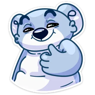 👍 beruang, kartun, jempol ke atas, binatang, imut, positif whatsapp sticker