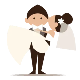 👫 невеста, жених, брак, свадьба, любовь, пара, праздник whatsapp sticker
