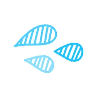💦 sueur, larmes, bleu, dessin animé, émotion, triste, inquiet whatsapp sticker