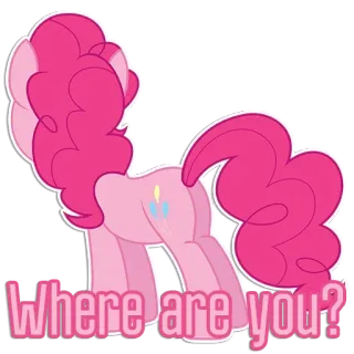 😚 Pinkie Pie My Little Pony Where are you? Pony, Dibujos animados, Pinkie Pie, My Little Pony telegram sticker