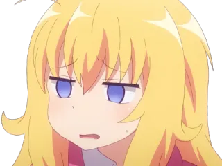 😥 Gabriel Gabriel Dropout anime, manga, funny, cute, expression, reaction whatsapp sticker
