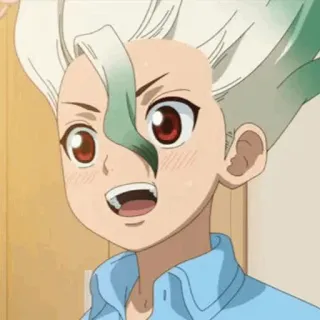 ⏱ Senku Ishigami Dr. Stone anime, character, dr. stone, senku ishigami, smiling telegram sticker