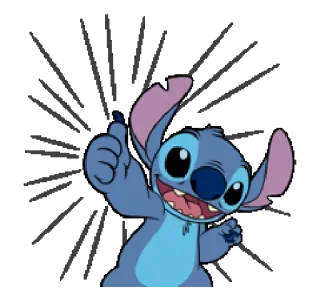 👍 Stitch Lilo & Stitch stitch, disney, dessin animé, alien, lilo et stitch whatsapp sticker