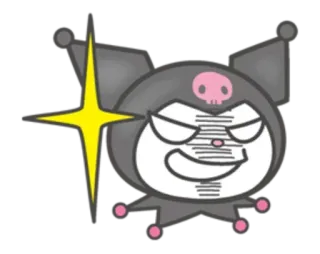 😏 Kuromi sanrio, anime, schattig, cartoon telegram sticker