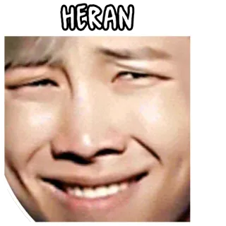 😀 HERAN Meme, lustiges Gesicht, Kpop, Asiatisch whatsapp sticker