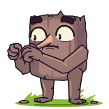 👍 Cartoon, Figur, Holz, Lustig, Monster telegram sticker