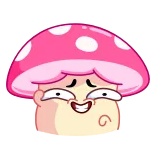 😅 きのこ, ピンク, アニメ, かわいい, おもしろい telegram sticker