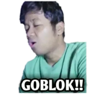 😡 GOBLOK!! 表情包, 生气, 表情 whatsapp sticker