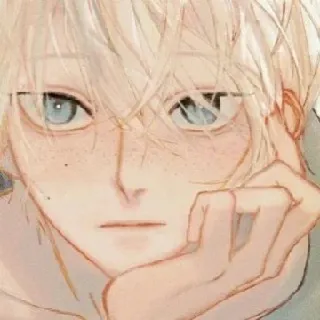🤔 อนิเมะ, มังงะ, เด็กผู้ชาย, ภาพประกอบ, ภาพเหมือน, น่ารัก telegram sticker