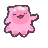 👍 สติกเกอร์, สีชมพู, น่ารัก, สัตว์ประหลาด, การ์ตูน telegram sticker
