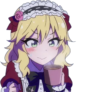 ☕ anime, girl, kawaii, maid, cute, blush, character telegram sticker