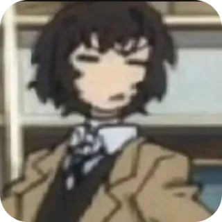 😣 Osamu Dazai Bungou Stray Dogs アニメ, 太宰治, 文豪ストレイドッグス, キャラクター, 漫画, 日本アニメ telegram sticker