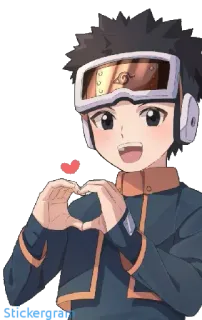 🥰 Obito Uchiha Naruto Anime, Obito, Uchiha, Naruto, Kartun, Hati, Cinta, Manga whatsapp sticker