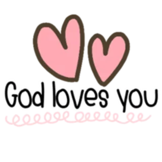 ❤️ God loves you deus, amor, corações, religião, fé telegram sticker