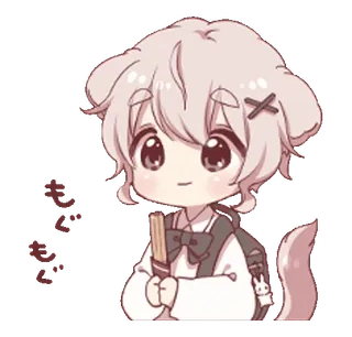 🍘 我喜欢你 Anime, Kawaii, Chibi, Mignon, Je t'aime bien telegram sticker