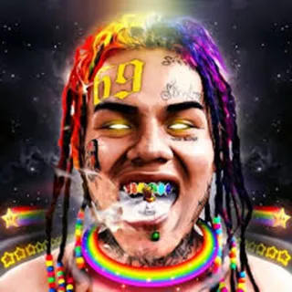 🔥 Tekashi 6ix9ine rapper, música, cantor, Tekashi 6ix9ine, 6ix9ine, colorido, arco-íris telegram sticker