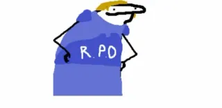 😎 R.P.D resident evil, rpd, полиция, мем, персонаж, мультфильм whatsapp sticker