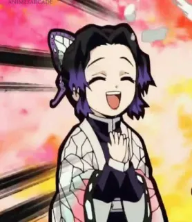 😱 Shinobu Kocho Demon Slayer Anime, Demon Slayer, Shinobu Kocho, Mangá, Borboleta, Feliz telegram sticker