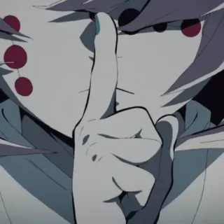 😌 Anime, Pssst, Ruhe, Finger, Mund telegram sticker