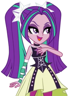 😏 Aria Blaze My Little Pony: Equestria Girls dibujo animado, animado, Aria Blaze, My Little Pony, Equestria Girls, personaje telegram sticker