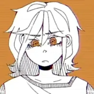 😕 anime, manga, portrait, cartoon, character telegram sticker