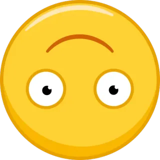 🙃 Emoji, À l'envers, Smiley, Visage, Jaune, Expression telegram sticker