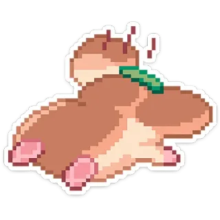 🐹 ハムスター, ピクセルアート, 動物, かわいい, ステッカー, げっ歯類 telegram sticker
