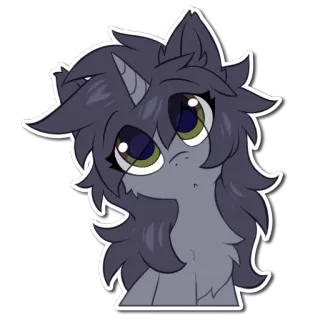😯 ポニー, アニメ, 可愛い, 漫画, ユニコーン telegram sticker