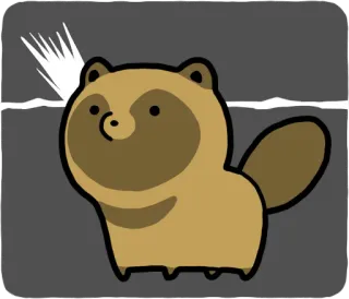 💡 タヌキ, 動物, かわいい, マンガ, 日本, カワイイ telegram sticker