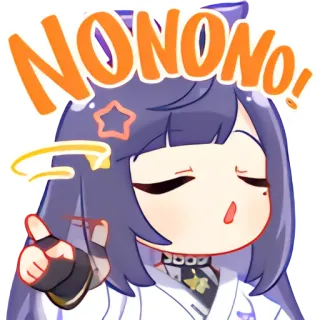 🙅 NONONO! Anime, Garota, Não, Recusa, Desaprovação, Fofo telegram sticker