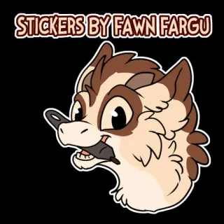 💎 STICKERS BY FAWN FARGU stickers, animal, poilu, dessin animé, mignon, fawn fargu whatsapp sticker