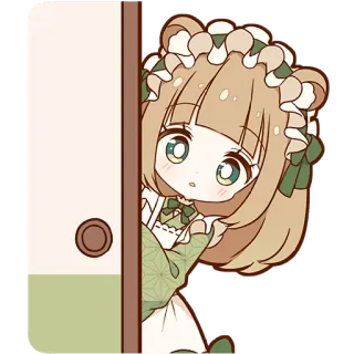 😶 Anime Mädchen, Niedlich, Kawaii, Charakter, Illustration whatsapp sticker