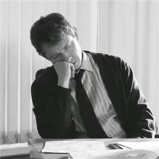 💎 sleepy, tired, office, man, desk, bored telegram sticker