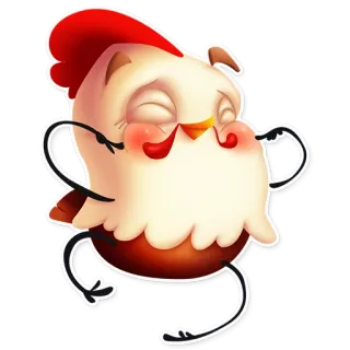 ☺️ pollo, animale, cartone animato, carino, adesivo telegram sticker