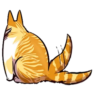 😡 kucing, hewan, oranye, stiker telegram sticker
