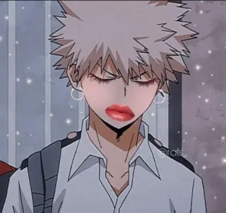 🔲 Bakugo My Hero Academia Аниме, Манга, Смешные, Персонаж, Фанарт whatsapp sticker