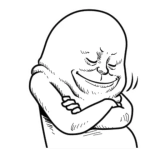 😑 Dessin animé, Personnage, Joyeux, Illustration, Dessin telegram sticker
