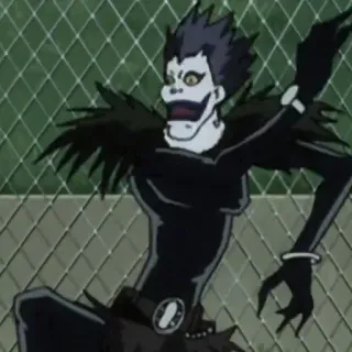 😟 Ryuk Death Note Anime, Death Note, Ryuk, Shinigami, Manga, Monstruo telegram sticker