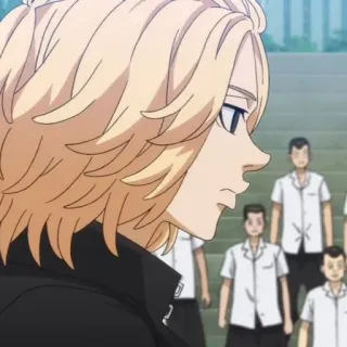 ⛓ Manjiro Sano Tokyo Revengers anime, blonde hair, Manjiro Sano, Tokyo Revengers, character, Japanese telegram sticker
