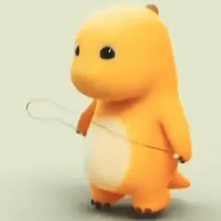 😑 dinosaur, orange, cartoon, cute, animal, kawaii whatsapp sticker
