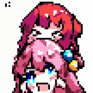😋 Pixel art, Anime, Słodkie, Postać, Sztuka cyfrowa telegram sticker