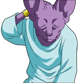 😴 Beerus Dragon Ball Super Beerus, Dragon Ball Super, Anime, Lila, Charakter, Gott der Zerstörung telegram sticker