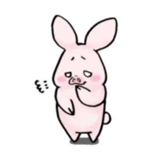 😂 кролик, зайчик, милый, животное, мультфильм telegram sticker