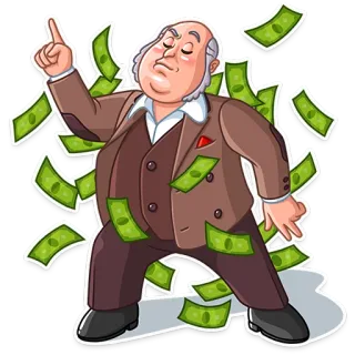 🕺 돈, 부자, 만화, 금융, 부 telegram sticker