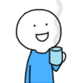☕️ cartoon, drink, coffee, happy whatsapp sticker